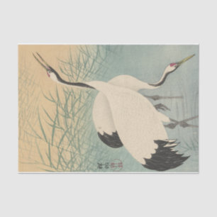 Papel De Seda Dos grullas de Ohara Koson