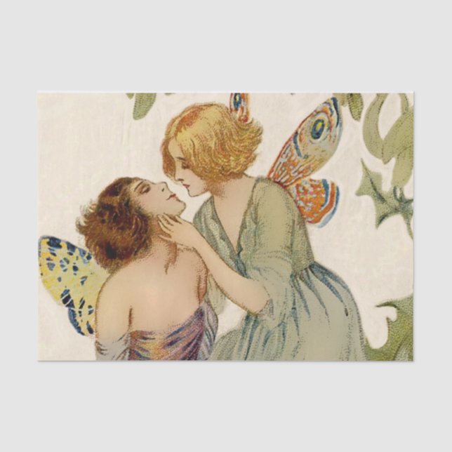 Papel De Seda “Dos hadas mariposa” de Erich Schutz (Anverso)