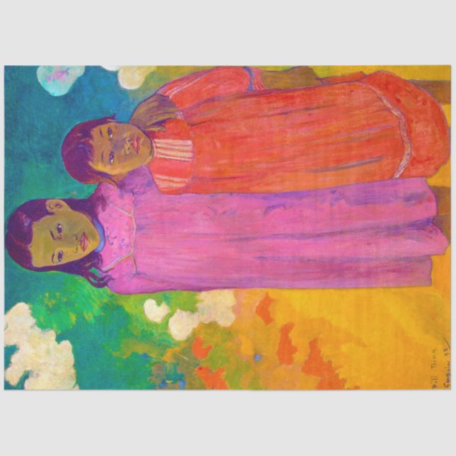 Papel De Seda Dos hermanas, Gauguin (Anverso)
