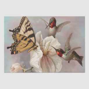 Papel De Seda Dos pájaros y mariposa Shabby Chic Decoupage