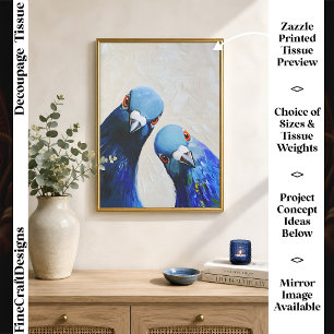 Papel De Seda Dos palomas curiosas y fisgonas mirándote FW6L