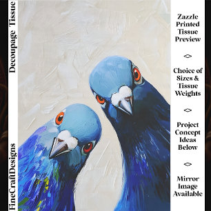 Papel De Seda Dos palomas curiosas y fisgonas mirándote FW6R