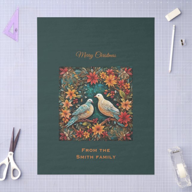 Papel De Seda Dos tórtolas (Artesanía)