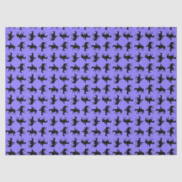 Papel De Seda Dos vaqueros a caballo siluetas - Periwinkle