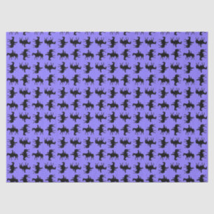 Papel De Seda Dos vaqueros a caballo siluetas - Periwinkle