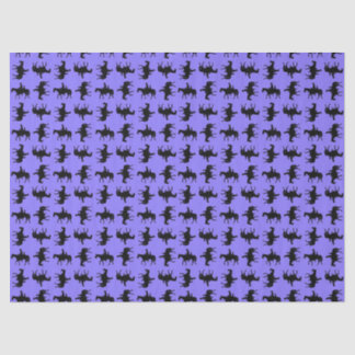 Papel De Seda Dos vaqueros a caballo siluetas - Periwinkle 