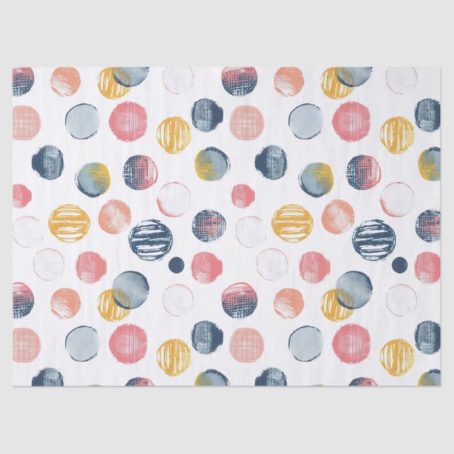 Papel De Seda Dosis de color de agua ondulada (Anverso)