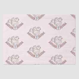 Papel De Seda Dove Cross Religious Baptism Christening