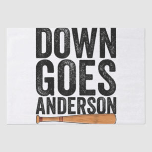 Papel De Seda DOWN GOES ANDERSON FUNNY BASEBALL regalo ANDERSON
