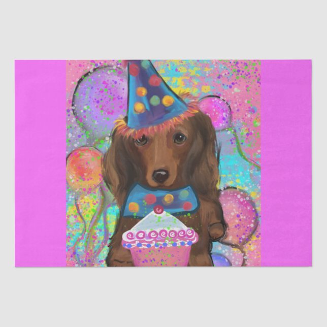 PAPEL DE SEDA DOXIE ROJO DE PELO LARGO       (Anverso)