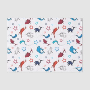 Papel De Seda Dr. Seuss Un pez dos peces patrón de estrella