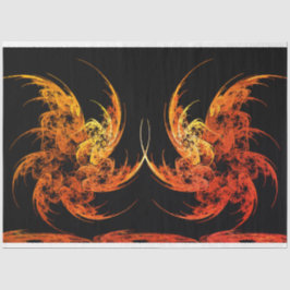 Papel De Seda Dragon Battle Fractal Art Decoupage