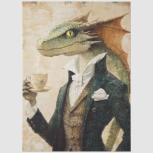 Papel De Seda Dragón de Fantasía Mithológica Grande