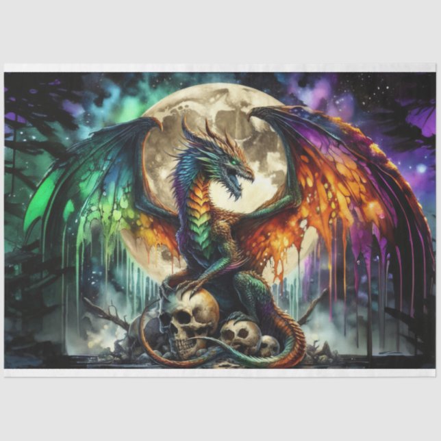 Papel De Seda Dragón de goteo (Anverso)