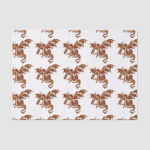 Papel De Seda Dragón de llamas