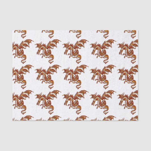 Papel De Seda Dragón de llamas (Anverso)