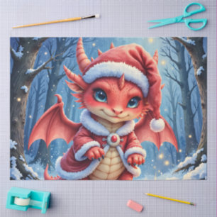 Papel De Seda dragón de Navidad, demasiado lindo para arrestar,