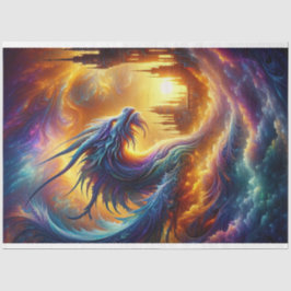 Papel De Seda Dragón de sueño arcoiris | Ethereal Fantasy Decoup