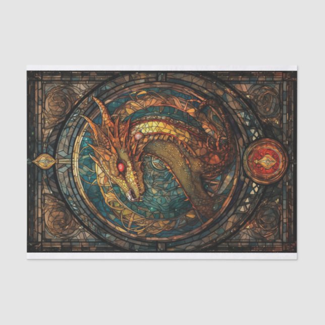 Papel De Seda Dragón de vidrio contenido (Anverso)