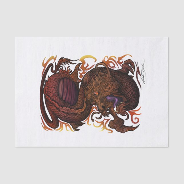 Papel De Seda Dragón (Diseño de firma) (Anverso)