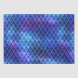 Papel De Seda Dragón Iridescente de Fantasía Escamas Azules Purp