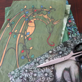 Papel De Seda Dragón navidad