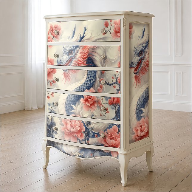 Papel De Seda Dragón Niebla Zen | Decoupage de Carbón y Rosa Pol (Subido por el creador)