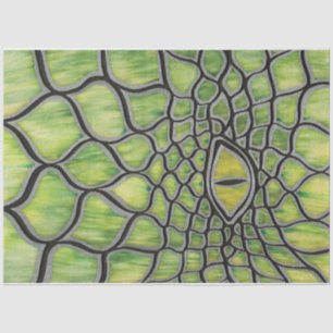 Papel De Seda Dragón verde