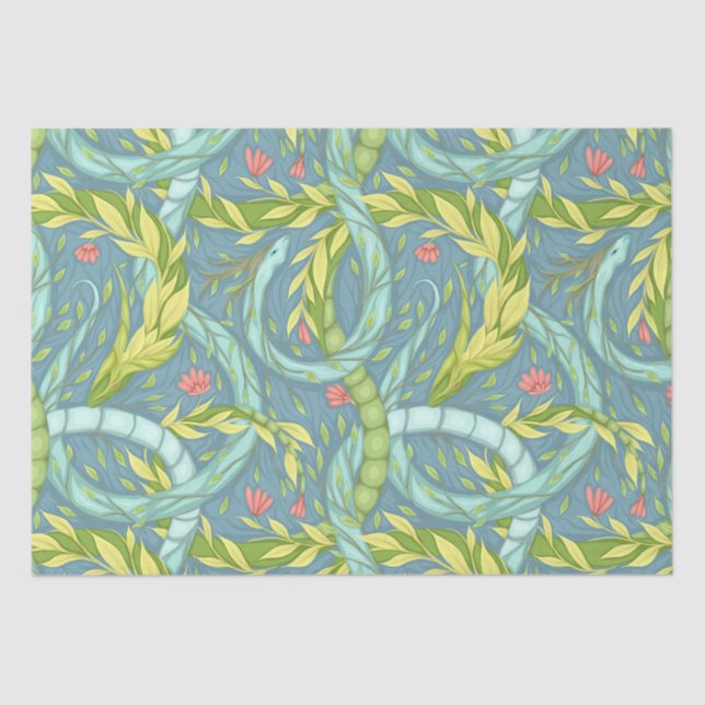 Papel De Seda Dragones de madera (Anverso)