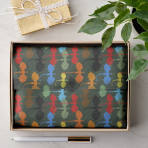 Papel De Seda Dragones Fantasía de Vuelo Verde