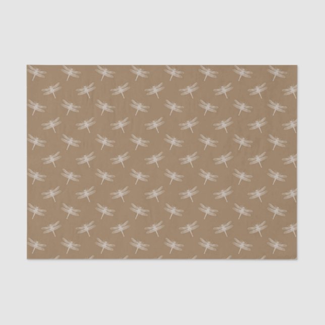 Papel De Seda Dragonflies de Cream Brown (Anverso)