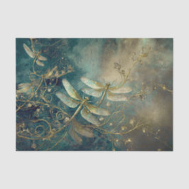 Papel De Seda Dragonflies deslumbrantes, bailes elegantes