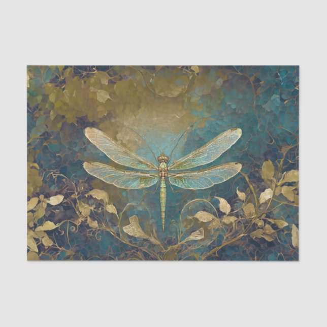 Papel De Seda Dragonfly deslumbrante, Alas Gossamer (Anverso)