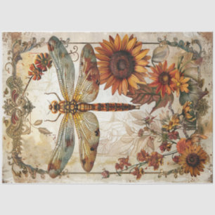 Papel De Seda Dragonfly otoñal