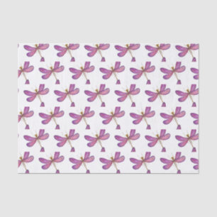 Papel De Seda Dragonfly púrpura simple y elegante