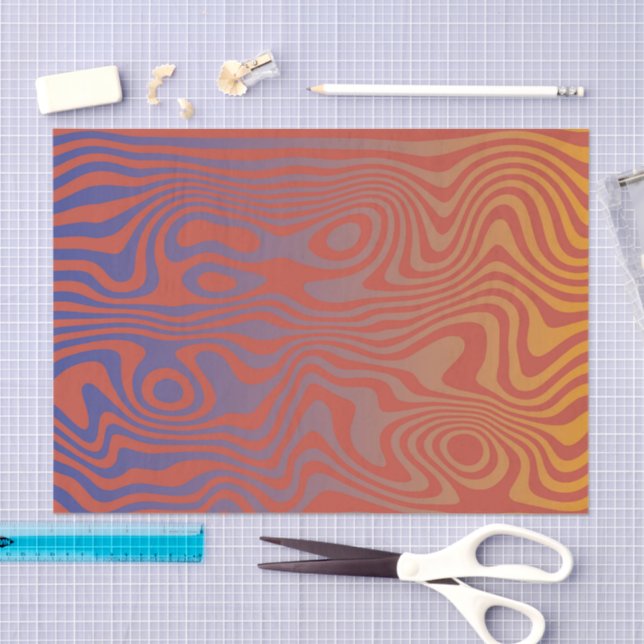 Papel De Seda Dream Flow l Abstract Trippy Pattern - No. 01 (Artesanía)