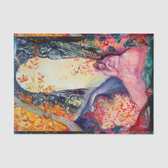 Papel De Seda DREAM GOLDEN / Jardín Zen de Meditación Yoga (Anverso)