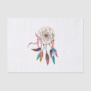 Papel De Seda Dreamcatcher bohemio en pintura vibrante de la