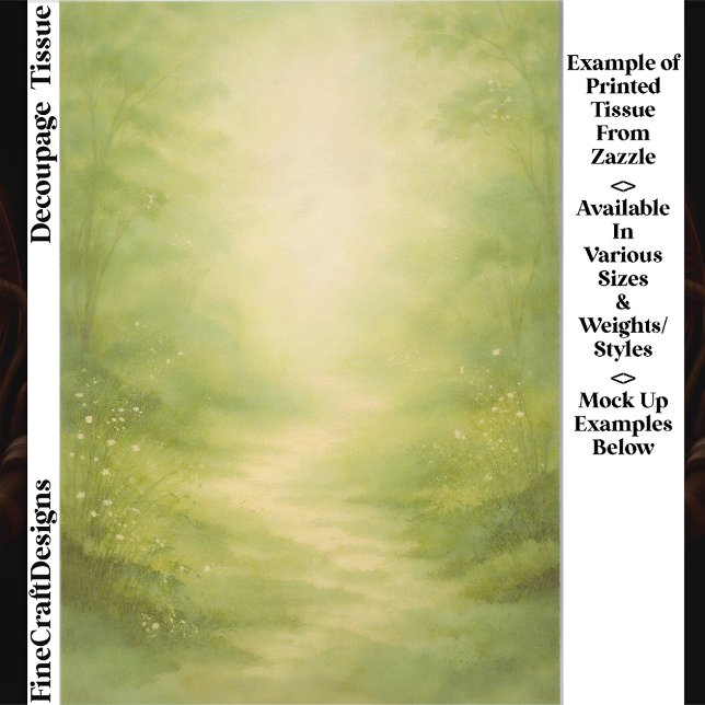 Papel De Seda Dreamy Woodland Path Background EZ4 Decoupage (Subido por el creador)