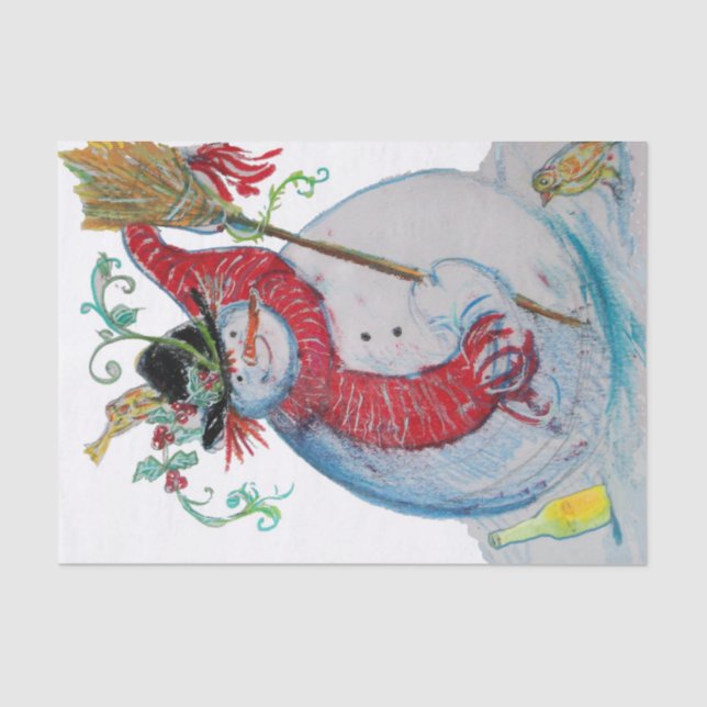 PAPEL DE SEDA DRUNKEN SNOWMAN (Anverso)