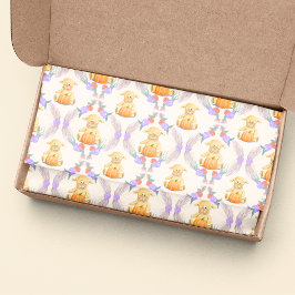 Papel De Seda Ducha de Bebé Acuarela Boho Corderito Calabaza