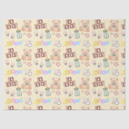 Papel De Seda Ducha de Bebé Bloques y Juguetes