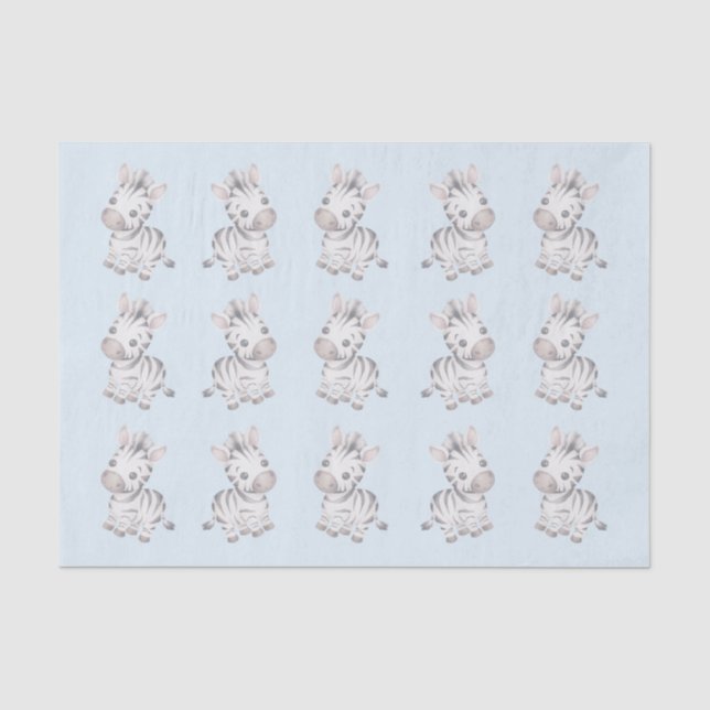 Papel De Seda Ducha de bebé lindo patrón de cebra (Anverso)