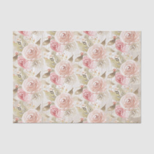 Papel De Seda Ducha de bebé Rosa Rubor de Madera Rústica