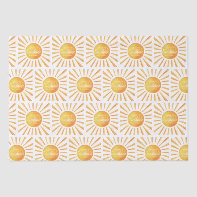 Papel De Seda Ducha de Bebé Sunshine (Anverso)