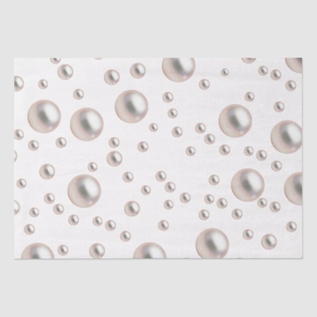 Papel De Seda Ducha de novia con perlas y Prosecco (Anverso)