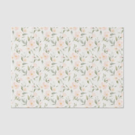 Papel De Seda Ducha de Novia Floral de Melocotón