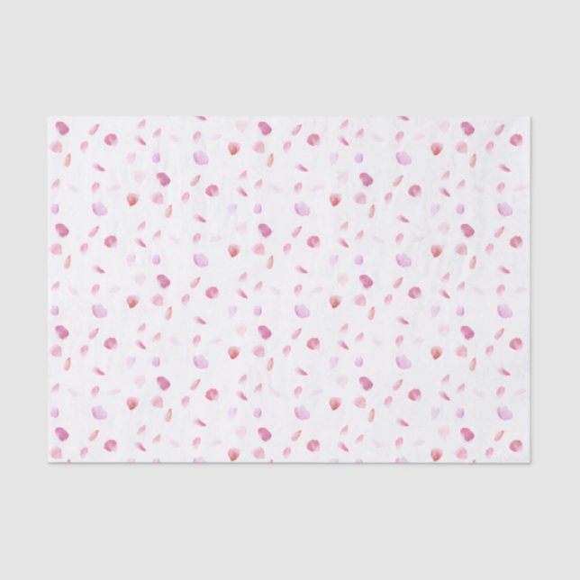 Papel De Seda Ducha de Novia Floral de Pétalos de Rosa Rosa Romá (Anverso)