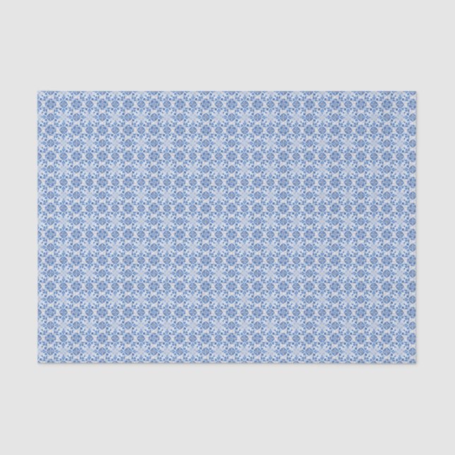 Papel De Seda Ducha de novia portuguesa azulejo mediterráneo (Anverso)