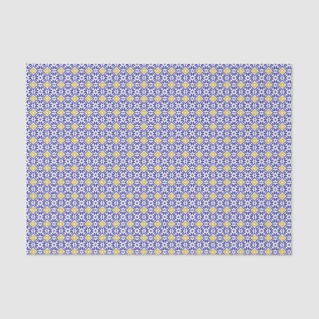 Papel De Seda Ducha de novia portuguesa azulejo mediterráneo (Anverso)